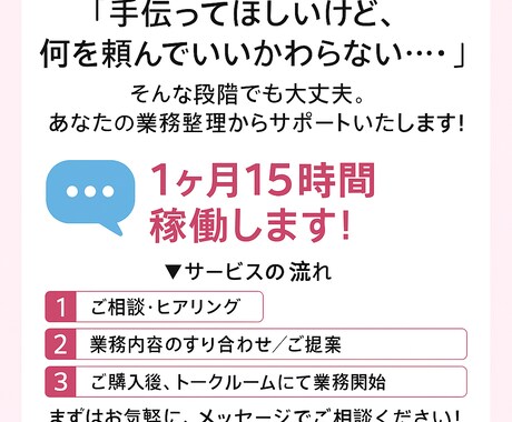 オンライン秘書チームが１ヶ月サポートします あなたの手放したい事務雑務を丸ごと引き受けます！ イメージ2