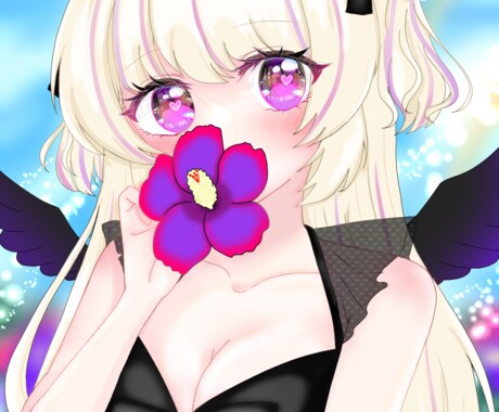 可愛いアイコンやイラスト描きます キラキラで透明感のある可愛い女の子が得意です！ イメージ1