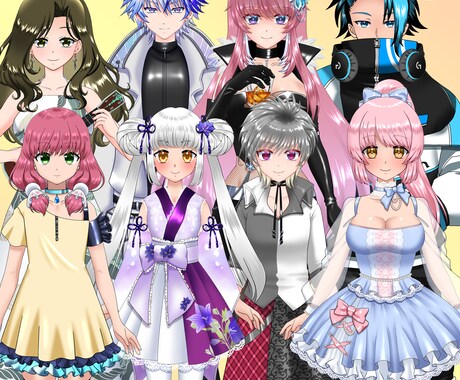 パーツ分け済PSDデータをモデリングします 物理演算込みお任せモデリングで初期費用をお安く イメージ2