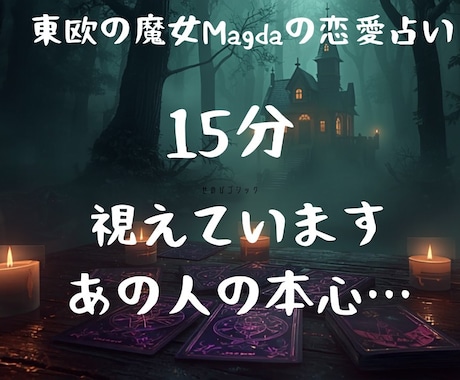 15分お試し/お相手の気持ちと未来を霊視します 「あの人は本気？」視えたものをそのままお話します… イメージ1