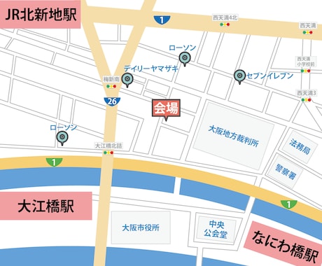 お客様が迷わない地図・見やすい案内図を作成します Googleマップに合わせた配色で、直感で分かるシンプル地図 イメージ2