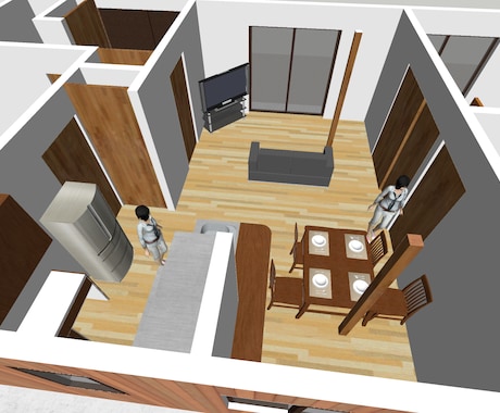 間取りの完成イメージを作成します 平面図面から住宅の完成イメージが持てないあなたに イメージ2