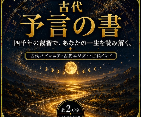 古代占星術であなたの一生を鑑定します 一生の追い風、人生の山と季節、10年ごと、9分野の運まで イメージ1