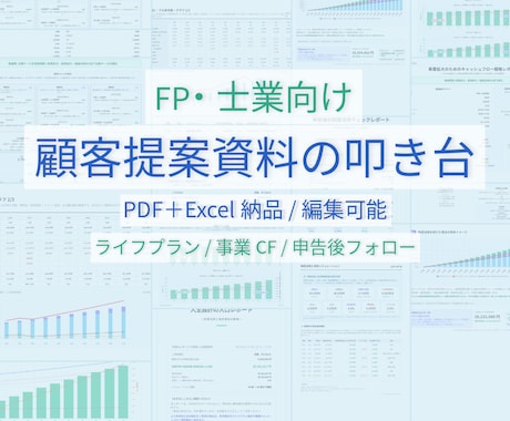 FP・士業向け/顧客提案資料の叩き台を作成します 顧客説明・面談用に使いやすい形で整理します イメージ1