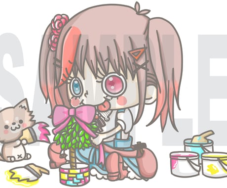 商用可◎アイコン/キャラクター/イラスト作成します ゆるーくかわいいイラストを作成します。お気軽にご相談ください イメージ2