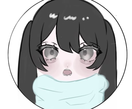可愛い女の子のアイコン等をお描きします 白黒のゴスロリ、地雷系、メイドなどが得意です!! イメージ2