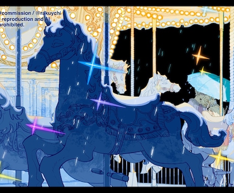 映画のワンシーンのようなイラストを制作します 静かな物語を感じる一枚絵を中心に制作しています。 イメージ1