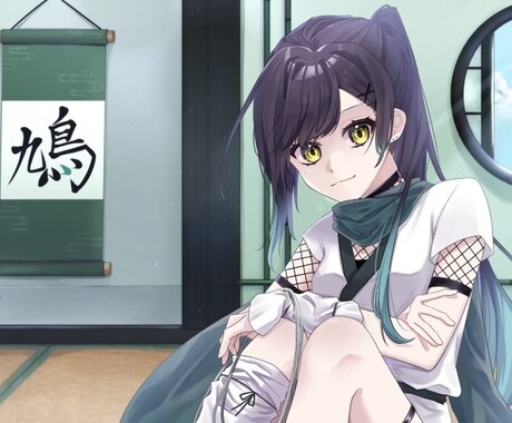 GIFイラスト作成致します 瞬きや口の開閉など、配信画面に動きを足したい方向け。 イメージ1