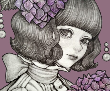 ダークで可愛い一枚絵描きます パッと目を惹く一枚絵、お任せください❤︎ イメージ1