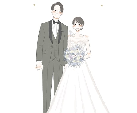 即対応◎！ゆる〜い大人可愛いウェディング描きます ウェルカムボード・結婚式アイテム・プレゼント・記念にも イメージ2