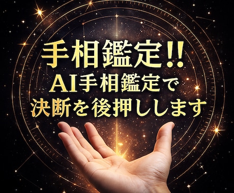 手相鑑定!!AI手相鑑定で決断を後押しします 人の共感＋AI分析で迷いを前進へ！ イメージ1