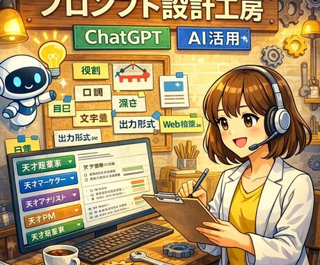 カスタムGPTによる高性能なプロンプトを提供します AIによるAIのための高性能なプロンプト作成できます イメージ1