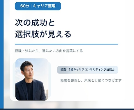 40代・50代の次の成功と選択肢を整理します 経験を次の10年のキャリア資産へ変える60分 イメージ1