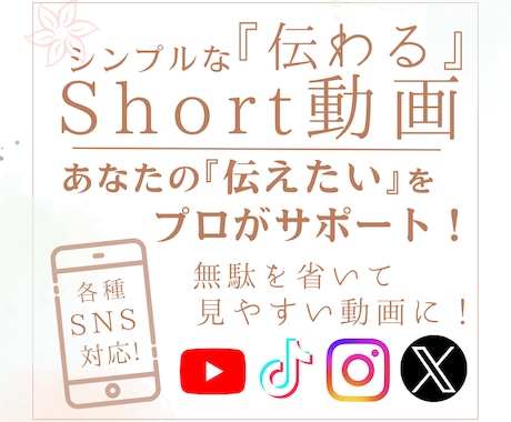 ショート動画制作｜内容重視で伝わる動画を作ります 各SNSなど投稿先の仕様に合わせてしっかり制作！ イメージ1