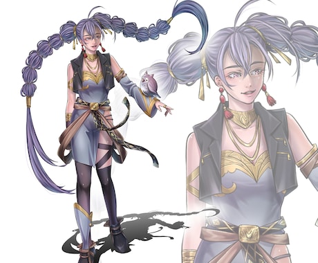 キャラクターデザイン・立ち絵描きます 絵柄合わせも得意ですのでご相談ください！ イメージ1