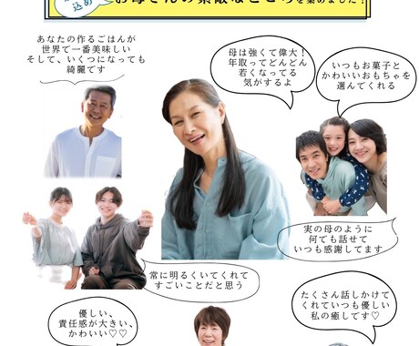 全員の顔写真を載せた、大きい寄せ書きを制作します 誕生日、お祝い、敬老の日のプレゼントに♪(人数追加料金なし) イメージ2