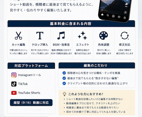 SNSショート動画を丁寧に編集します 視聴者を惹きつける動画を制作します イメージ2