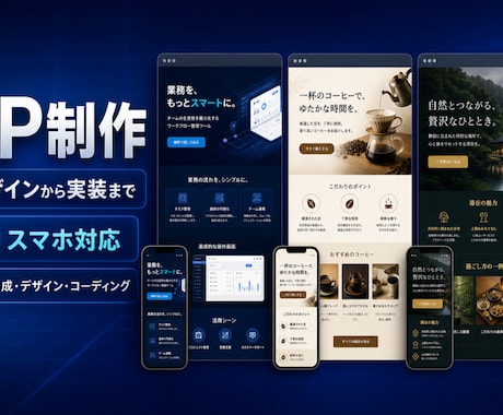スマホ対応LPをデザインから実装まで制作します イメージ1