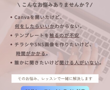Canvaを使いたい初心者の方へ操作方法を教えます 初めて使う方も歓迎！資料作成・SNS投稿などをサポートします イメージ2