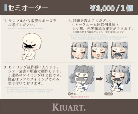ほんわり可愛いTwitchスタンプを制作いたします 収益化利用OK｜初めての方向けセミオーダーもできます◎ イメージ2