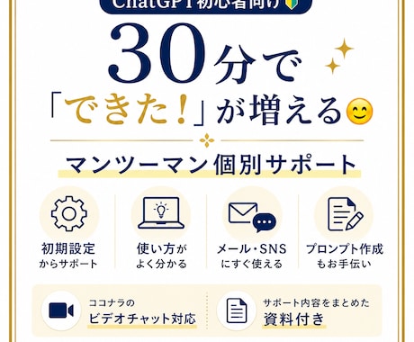 ChatGPT初心者を30分でサポートします 忙しいあなたに、考える時間を。仕事や暮らしで使えるAI活用 イメージ1