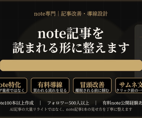 note記事を読まれる形に整えます イメージ1