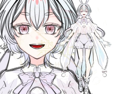IRIAMスターターセットお届けします 立ち絵、一枚絵、アイコン2種、ヘッダー、ミニキャラ、人物透過 イメージ2