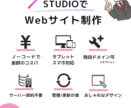 STUDIOで高品質ホームページ(HP)作成します お客様のビジネス課題を解決するサイトを制作します！ イメージ2