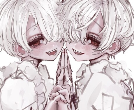 雰囲気のあるアイコンや一枚絵などお描きします 可愛い系から耽美系までお描きできます！ イメージ2