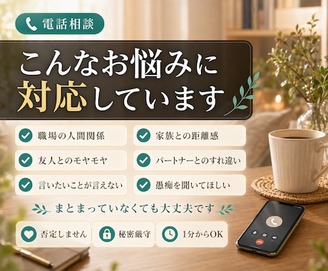 人間関係の悩みやストレスを整理します 職場・家庭・対人関係を一緒に整理します イメージ2