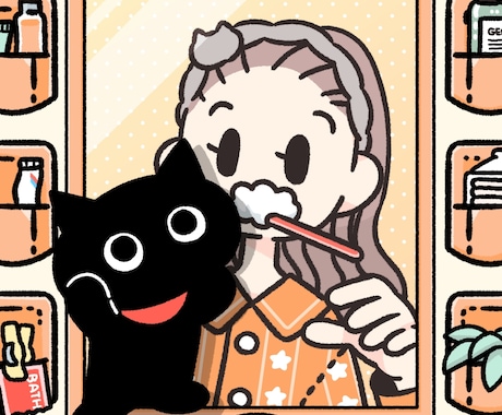 可愛らしい一枚絵を描きます ふんわり系とはまた違ったテイスト！ イメージ2