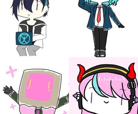 スタンプ、グッズ向けのSDイラスト描きます ゆるめのかわいいSDキャライラスト！ イメージ2