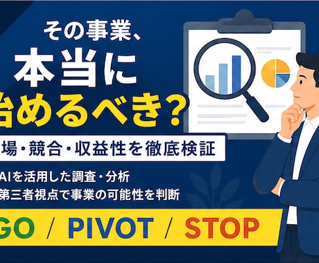 事業アイデアの市場・競合・収益性を検証します 始める前に、AIで市場と競合を徹底検証 イメージ1