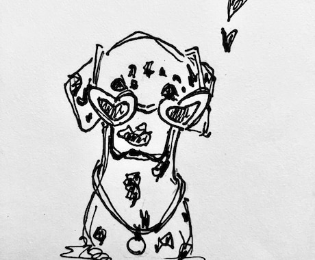 ゆるくて可愛いペットイラスト描きます ラフで愛着のある1枚をお届けします。 イメージ2