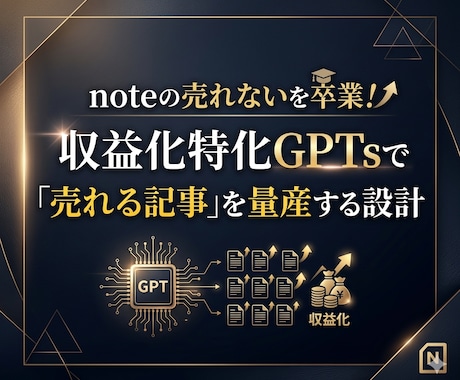 収益化特化GPTsで売れない記事を劇的に変えます note/実践型/副業/仕組み/スマホ/ イメージ1