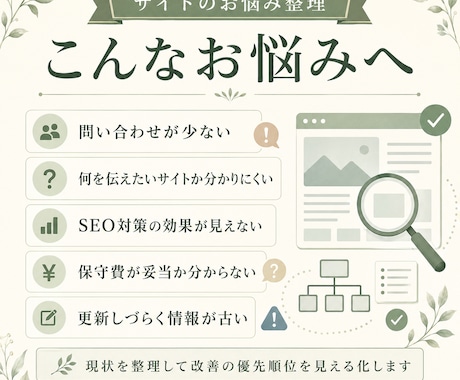 Webサイトの導線・文章・SEOを診断します 目的に合うサイトか、第三者目線で評価します イメージ2