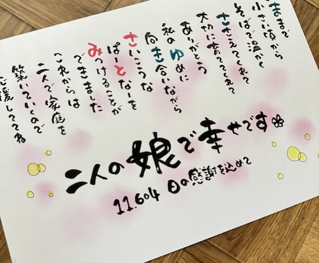 名前で伝える“ありがとう”涙が出たとの声あります 贈った方も贈られた方も笑顔になる特別な1枚お届けします イメージ2