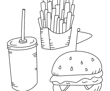 ちょっとしたミニイラスト描きます 食べ物など、差し込みで使いたいちょっとした簡易イラスト作成 イメージ1
