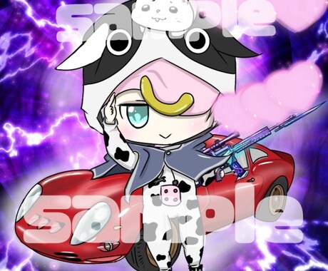 荒野行動のアイコン描かせて頂きます デフォルメ／ミニキャラ／アイコン／荒野行動／イラスト イメージ2