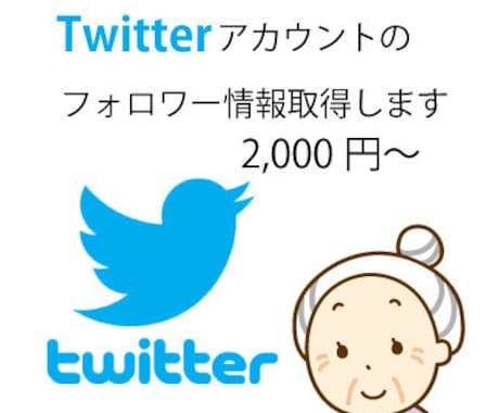 Twitterのフォロワー情報を取得します ミニマム2,000円からお受けいたします！ イメージ1