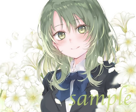 可愛い女の子キャラクターのアイコン描きます 【SNSやLINEのアイコンなど】 イメージ1