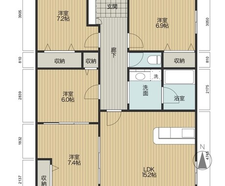間取り図作成します アパートやマンションなどの簡単な間取り図作成します イメージ2