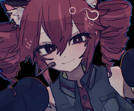 SNSアイコンや1枚絵、夢絵など描きます ダークな絵柄で癖になるようなイラストを描きます！♡ イメージ2