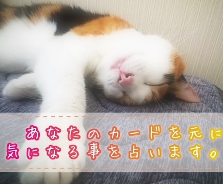 あなたのカードを元に気になる事を占います ワンコイン占いより精密に、気になる事をロックオン！ イメージ1