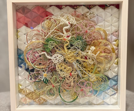 ご祝儀袋リメイク▶︎水引アートを作成します バランスにこだわり唯一無二の水引アートを丁寧に作成します。 イメージ2
