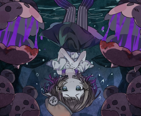 ポップでかわいいMV用イラストお描きします 経験豊富なイラストレーターが個性的なイラストをお描きします イメージ2