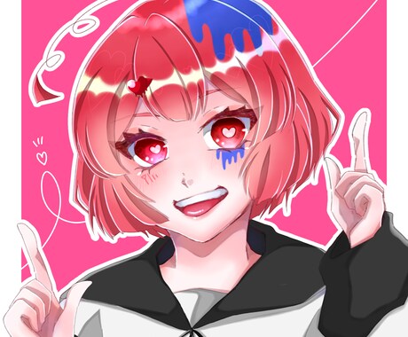 アイコンイラスト 描かせていただきます パッと目に入るような明るい色塗りが得意です イメージ2