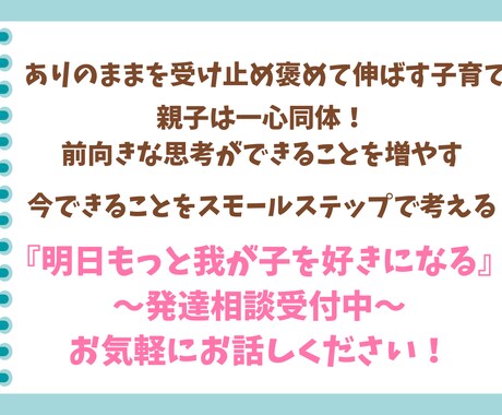 現役！療育のプロがお悩み解決のお手伝いをします 【電話】自閉症／ADHD／発達遅滞／グレーゾーン etc.. イメージ2