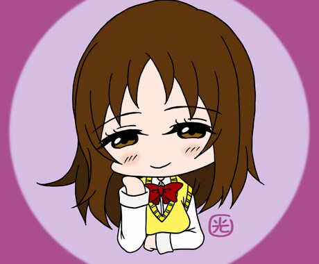 貴方だけの「SNS用アイコン（人物）」制作します シンプルでカワイイを意識したデフォルメキャラ描きます！ イメージ2