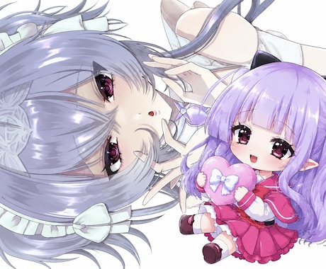 透明感×キラキラ♡可愛いイラストお描きします ♡量産・地雷系♡透明感たっぷりのかわいいイラスト描きます♡ イメージ1